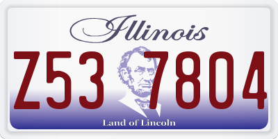 IL license plate Z537804