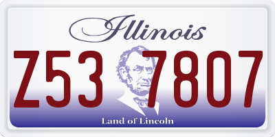 IL license plate Z537807