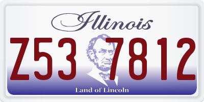 IL license plate Z537812