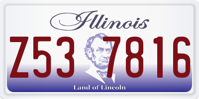 IL license plate Z537816