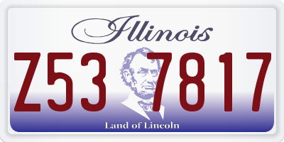 IL license plate Z537817