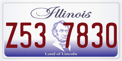 IL license plate Z537830