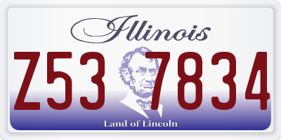 IL license plate Z537834