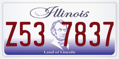 IL license plate Z537837