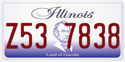 IL license plate Z537838