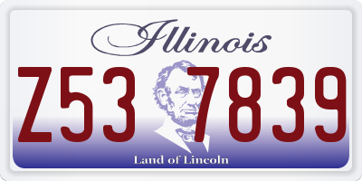 IL license plate Z537839