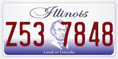 IL license plate Z537848