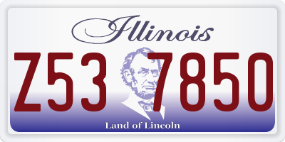 IL license plate Z537850