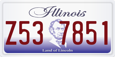 IL license plate Z537851