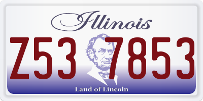 IL license plate Z537853