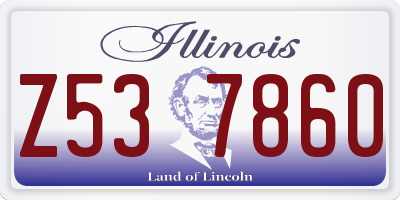 IL license plate Z537860