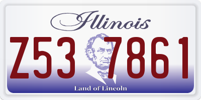 IL license plate Z537861