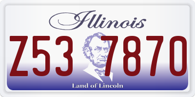 IL license plate Z537870