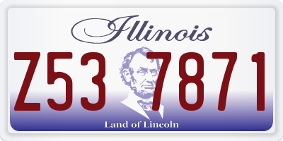 IL license plate Z537871