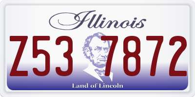 IL license plate Z537872