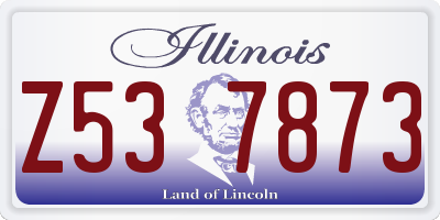 IL license plate Z537873