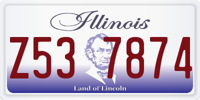 IL license plate Z537874