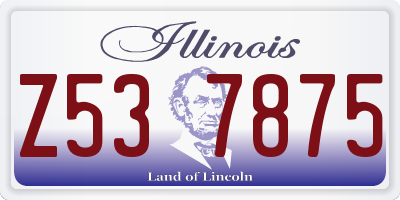IL license plate Z537875