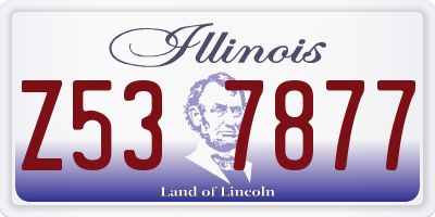 IL license plate Z537877