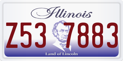 IL license plate Z537883