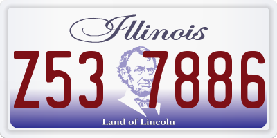 IL license plate Z537886