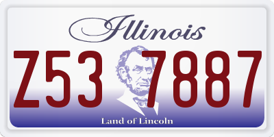IL license plate Z537887