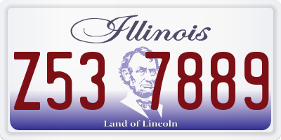 IL license plate Z537889