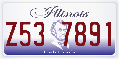 IL license plate Z537891