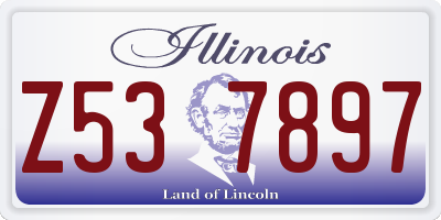 IL license plate Z537897