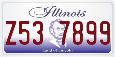 IL license plate Z537899