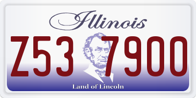 IL license plate Z537900