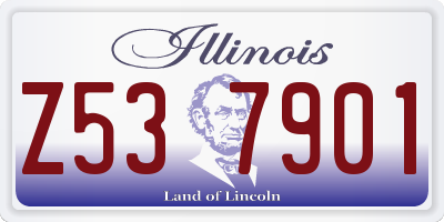 IL license plate Z537901