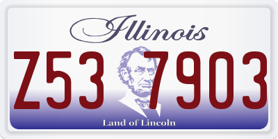 IL license plate Z537903