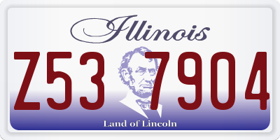 IL license plate Z537904