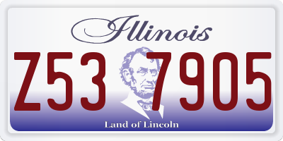IL license plate Z537905