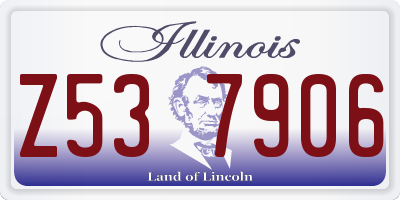 IL license plate Z537906