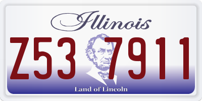 IL license plate Z537911