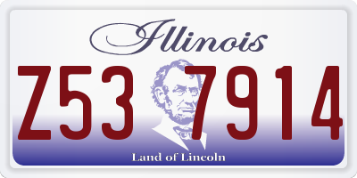 IL license plate Z537914