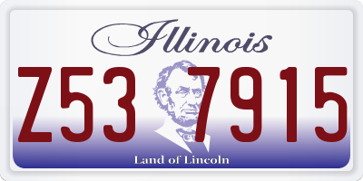 IL license plate Z537915