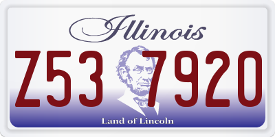 IL license plate Z537920