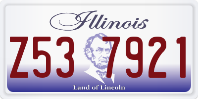 IL license plate Z537921