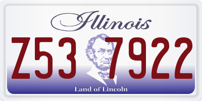 IL license plate Z537922