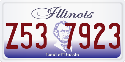 IL license plate Z537923