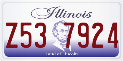 IL license plate Z537924