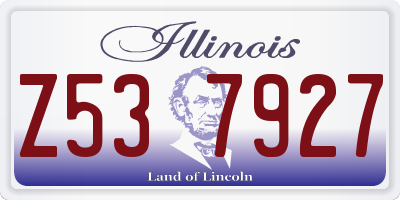 IL license plate Z537927