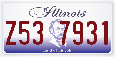 IL license plate Z537931