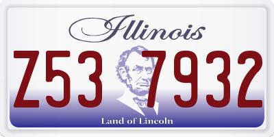 IL license plate Z537932