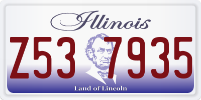 IL license plate Z537935