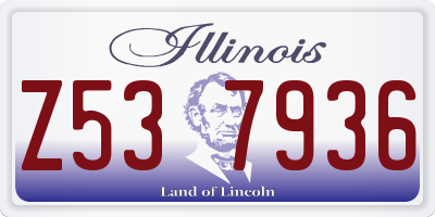 IL license plate Z537936