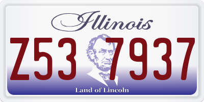 IL license plate Z537937
